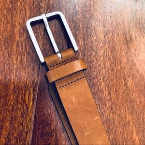 Zara tan leather belt